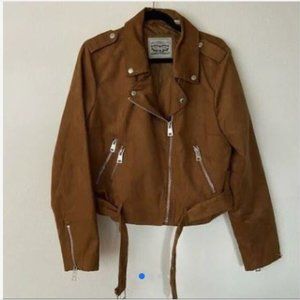 Levi's Women's Faux Suede Asymmetrical Belted Moto Jacket